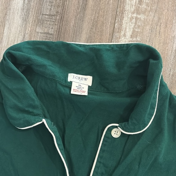 J. Crew Vibrant Green Pajama Set XL - Picture 3 of 5